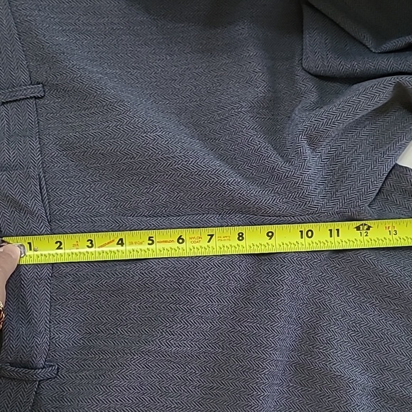 Oscar de la Renta Greyish Blue Herringbone pattern Wide-leg Trousers size 16 - Picture 11 of 11